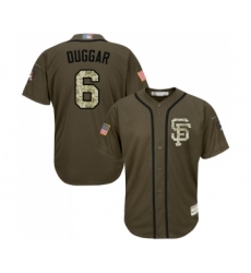 Youth San Francisco Giants #6 Steven Duggar Authentic Green Salute to Service Baseball Jersey