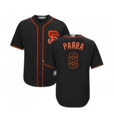Men's San Francisco Giants #8 Gerardo Parra Authentic Black Team Logo Fashion Cool Base Baseball Jersey