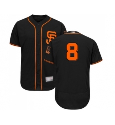 Men's San Francisco Giants #8 Gerardo Parra Black Alternate Flex Base Authentic Collection Baseball Jersey