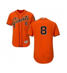 Men's San Francisco Giants #8 Gerardo Parra Orange Alternate Flex Base Authentic Collection Baseball Jersey