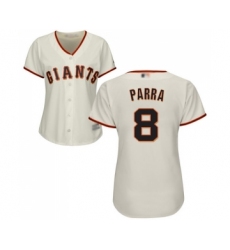 Women's San Francisco Giants #8 Gerardo Parra Replica Cream Home Cool Base Baseball Jersey