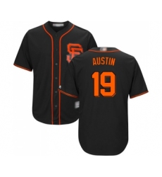 Men's San Francisco Giants #19 Tyler Austin Replica Black Alternate Cool Base Baseball Jersey