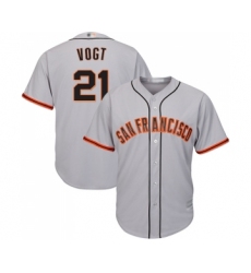 Youth San Francisco Giants #21 Stephen Vogt Replica Grey Road Cool Base Baseball Jersey