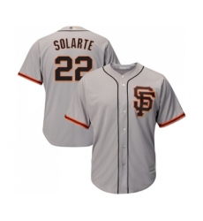 Men's San Francisco Giants #22 Yangervis Solarte Replica Grey Road 2 Cool Base Baseball Jersey