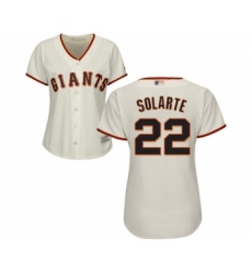Women's San Francisco Giants #22 Yangervis Solarte Replica Cream Home Cool Base Baseball Jersey