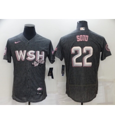 Men's Washington Nationals #22 Juan Soto Gray 2022 City Connect Replica Player Jersey