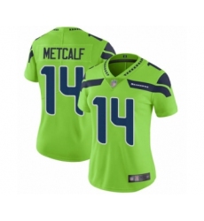 Women's Seattle Seahawks #14 D.K. Metcalf Limited Green Rush Vapor Untouchable Football Jersey Women's Seattle Seahawks #14 D.K. Metcalf Limited Green Rush Vapor Untouchable Football Jersey