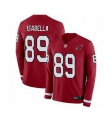 Men's Arizona Cardinals #89 Andy Isabella Limited Red Therma Long Sleeve Football Jersey