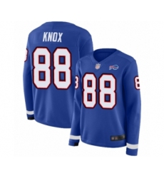 Women's Buffalo Bills #88 Dawson Knox Limited Royal Blue Therma Long Sleeve Football Jersey