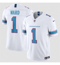 Men's Tennessee Titans #1 Cameron Ward White 2026 F.U.S.E. Vapor Limited Stitched Football Jersey