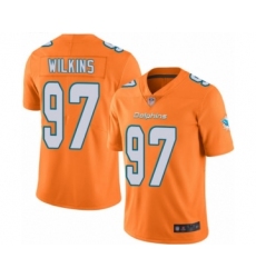 Youth Miami Dolphins #97 Christian Wilkins Limited Orange Rush Vapor Untouchable Football Jersey