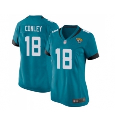 Women's Jacksonville Jaguars #18 Chris Conley Game Teal Green Alternate Football Jersey