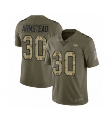 Youth Jacksonville Jaguars #30 Ryquell Armstead Limited Olive Camo 2017 Salute to Service Football Jersey