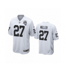 Men's Oakland Raiders #27 Trayvon Mullen White 2020 Inaugural Season Game Jersey