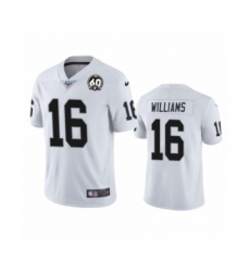 Youth Oakland Raiders #28 Josh Jacobs White 60th Anniversary Vapor Untouchable Limited Player 100th Season Football Jersey