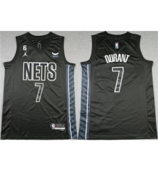 Men's Brooklyn Nets #7 Kevin Durant Black2022-23 Statement Edition No.6 Patch Stitched Basketball Jersey