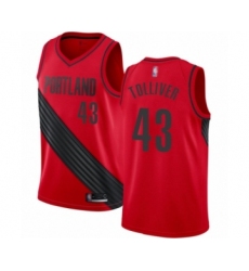 Youth Portland Trail Blazers #43 Anthony Tolliver Swingman Red Basketball Jersey Statement Edition