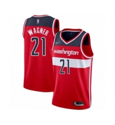 Men's Washington Wizards #21 Moritz Wagner Authentic Red Basketball Jersey - Icon Edition