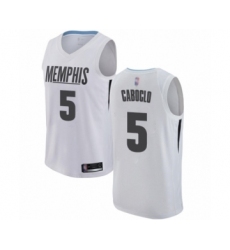 Youth Memphis Grizzlies #5 Bruno Caboclo Swingman White Basketball Jersey - City Edition