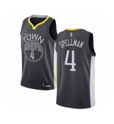 Men's Golden State Warriors #4 Omari Spellman Authentic Black Basketball Jersey - Statement Edition