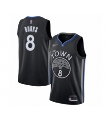 Youth Golden State Warriors #8 Alec Burks Swingman Black Basketball Jersey - 2019 20 City Edition