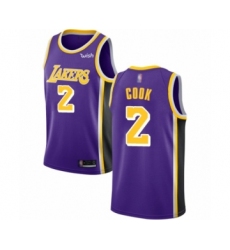 Youth Los Angeles Lakers #2 Quinn Cook Swingman Purple Basketball Jersey - Statement Edition