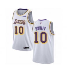 Men's Los Angeles Lakers #10 Jared Dudley Authentic White Basketball Jersey - Association Edition