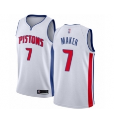 Women's Detroit Pistons #7 Thon Maker Swingman Royal Blue Basketball Jersey - Icon Edition