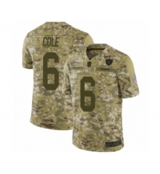 Men's Oakland Raiders #6 A.J. Cole White Vapor Untouchable Limited Player 100th Season Football Jersey