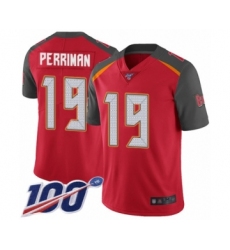 Youth Tampa Bay Buccaneers #19 Breshad Perriman Red Team Color Vapor Untouchable Limited Player 100th Season Football Jersey