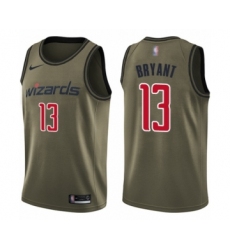 Youth Washington Wizards #13 Thomas Bryant Swingman Green Salute to Service Basketball Jersey
