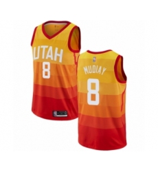 Women's Utah Jazz #8 Emmanuel Mudiay Swingman Orange Basketball Jersey - City Edition