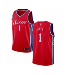 Women's Philadelphia 76ers #1 Mike Scott Swingman Red Basketball Jersey Statement Edition