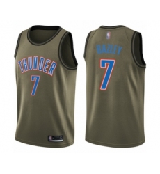 Youth Oklahoma City Thunder #7 Darius Bazley Swingman Green Salute to Service Basketball Jersey