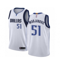 Men's Dallas Mavericks #51 Boban Marjanovic Authentic White Basketball Jersey - Association Edition