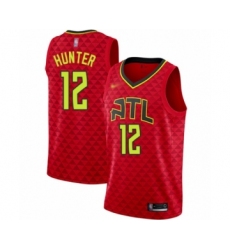 Men's Atlanta Hawks #12 De'Andre Hunter Authentic Red Basketball Jersey Statement Edition