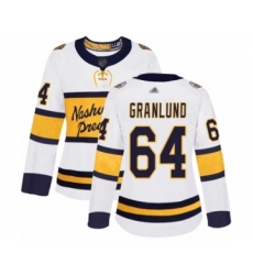 Women's Nashville Predators #64 Mikael Granlund Authentic White 2020 Winter Classic Hockey Jersey