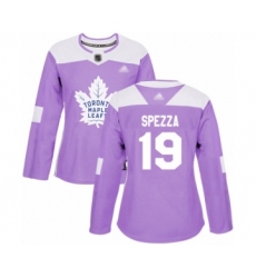 Women's Toronto Maple Leafs #19 Jason Spezza Authentic Purple Fights Cancer Practice Hockey Jersey