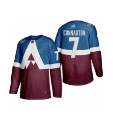 Women's Colorado Avalanche #7 Kevin Connauton Authentic Burgundy Blue 2020 Stadium Series Hockey Jersey
