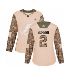 Women's Tampa Bay Lightning #2 Luke Schenn Authentic Purple Fights Cancer Practice Hockey Jersey