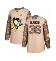 Youth Pittsburgh Penguins #36 Joseph Blandisi Authentic Camo Veterans Day Practice Hockey Jersey