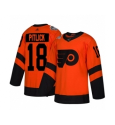 Men's Philadelphia Flyers #18 Tyler Pitlick Authentic Orange 2019 Stadium Series Hockey Jersey