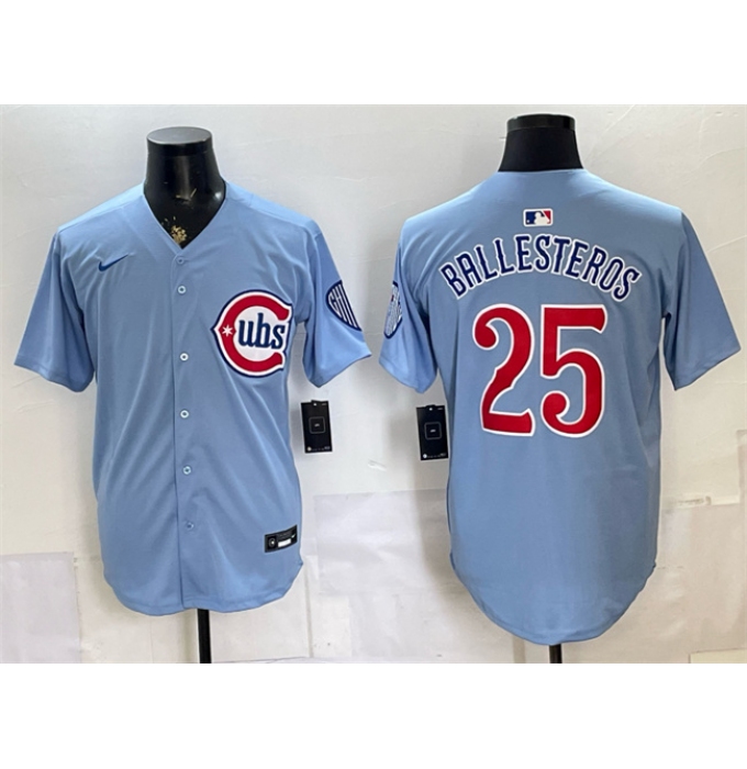 Men's Chicago Cubs #25 Moisés Ballesteros Blue 2026 2nd Alternate Limited Stitched Baseball Jersey