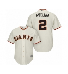 Youth San Francisco Giants #2 Abiatal Avelino Authentic Cream Home Cool Base Baseball Player Jersey
