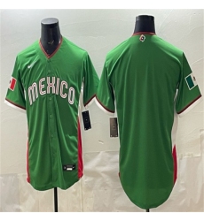 Men's Mexico Baseball Blank Green 2026 World Baseball Classic Home Stadium Stitched Jersey