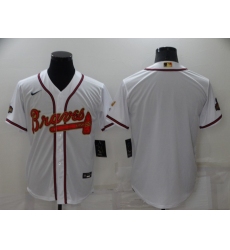Men's Atlanta Braves Blank Nike White 2022 Gold Program Authentic Player Jersey