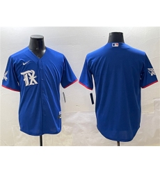 Men's Texas Rangers Blank Royal City Connect Stitched Baseball Jersey