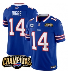 Men's Buffalo Bills #14 Stefon Diggs Blue 2023 F.U.S.E. AFC East Champions With 3-star C Football Stitched Jersey