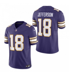 Youth Minnesota Vikings #18 Justin Jefferson Purple Classic Vapor F.U.S.E. Limited Jersey