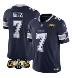 Men's Dallas Cowboys #7 Trevon Diggs Navy 2023 F.U.S.E. NFC East Champions Football Stitched Jersey